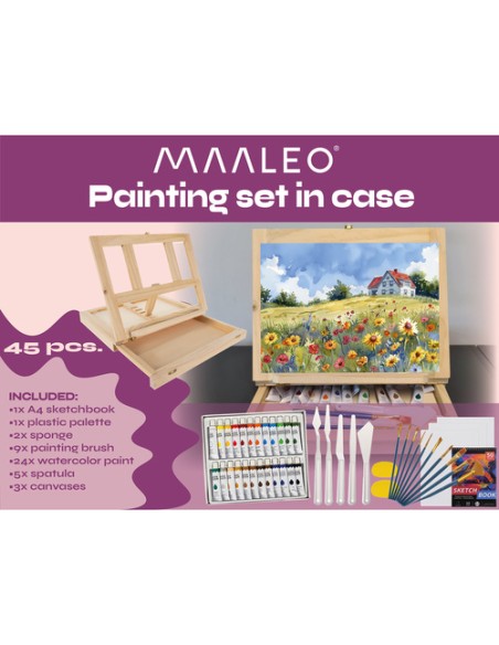 Tapybos rinkinys lagamine 45 vnt. Maaleo 23863