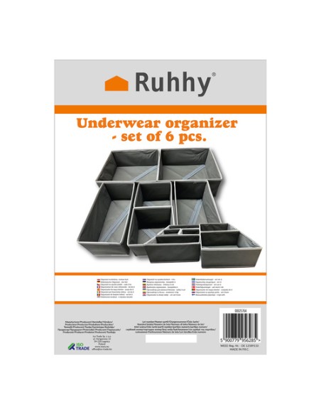 Apatinių drabužių organizatorius - 6 vnt. rinkinys Ruhhy 25764