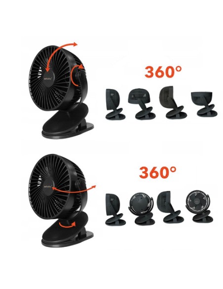 Juodas belaidis ventiliatorius Ruhhy 25567