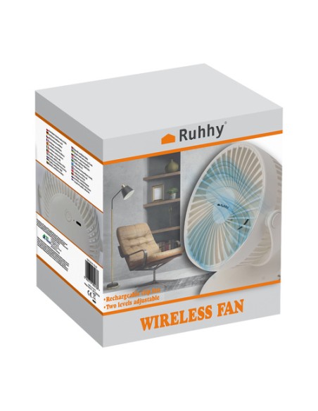Belaidis ventiliatorius, baltas Ruhhy 25566