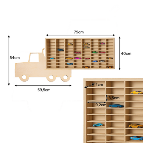 Medinė lentyna automobiliams - Kruzzel 26582 sunkvežimis