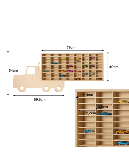 Medinė lentyna automobiliams - Kruzzel 26582 sunkvežimis