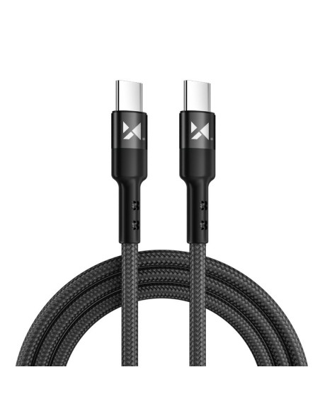 Kabelis USB-C USB-C maitinimo tiekimas 18W 2m juodas Kabelis USB-C USB-C maitinimo tiekimas 18W 2m juodas