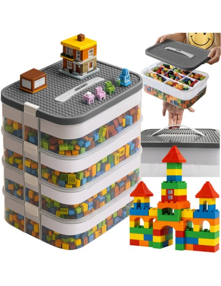 Pudełko na klocki- 4 poziomy Kruzzel 25758