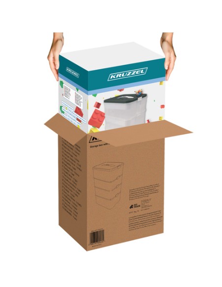 Pudełko na klocki- 4 poziomy Kruzzel 25758