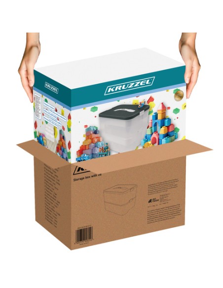Pudełko na klocki- 2 poziomy Kruzzel 25756