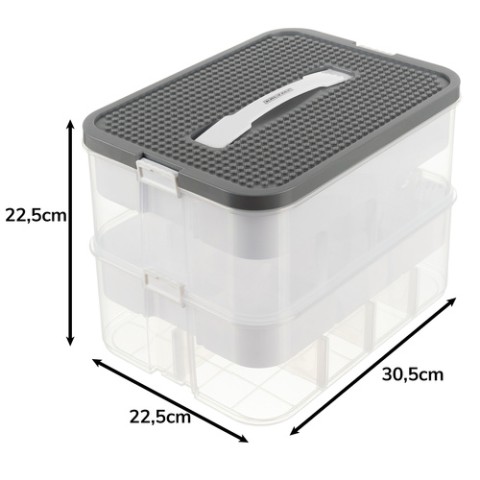 Pudełko na klocki- 2 poziomy Kruzzel 25756