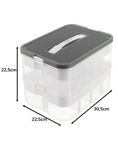 Pudełko na klocki- 2 poziomy Kruzzel 25756