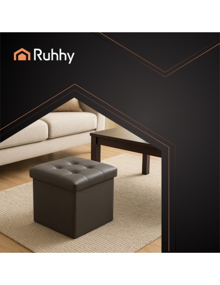 Sulankstomas pilkas pufas Ruhhy 25780