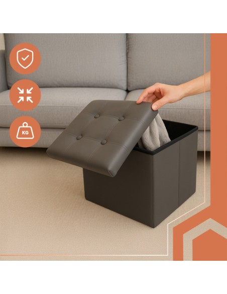 Sulankstomas pilkas pufas Ruhhy 25780