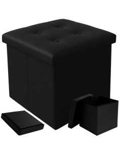 Sulankstomas pufas, juodas, Ruhhy 25779