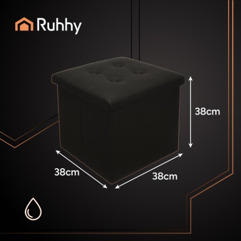 Sulankstomas pufas, juodas, Ruhhy 25779