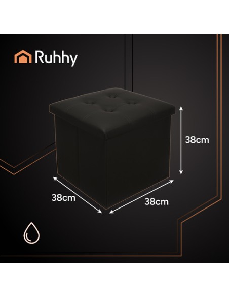 Sulankstomas pufas, juodas, Ruhhy 25779