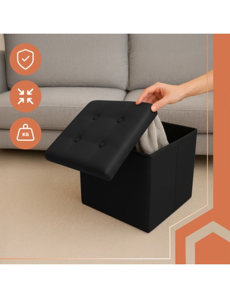 Sulankstomas pufas, juodas, Ruhhy 25779