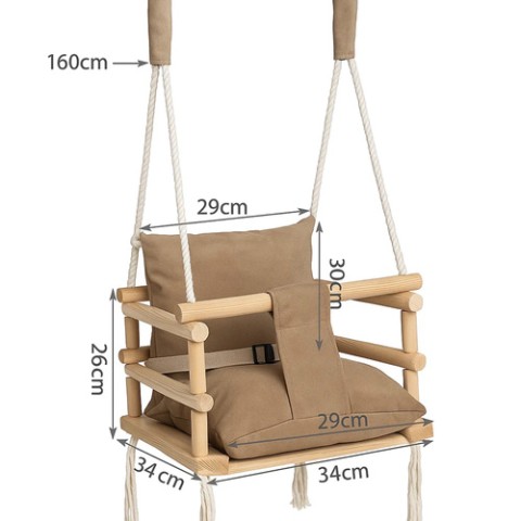 Smėlio spalvos sūpynės NEW H26685