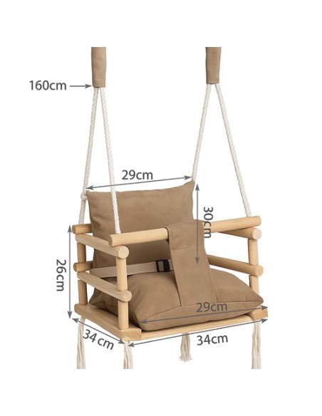 Smėlio spalvos sūpynės NEW H26685