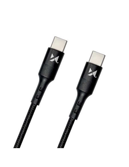 Kabelis USB-C USB-C maitinimo tiekimas 18W 2m juodas Kabelis USB-C USB-C maitinimo tiekimas 18W 2m juodas