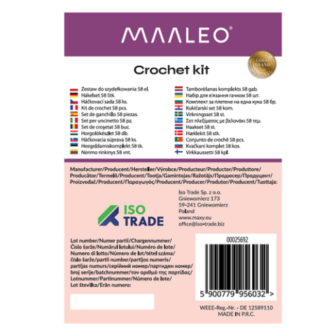 Nėrimo siūlų rinkinys 58 vnt. Maaleo 25692