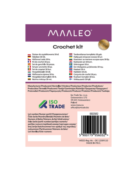 Nėrimo siūlų rinkinys 58 vnt. Maaleo 25692
