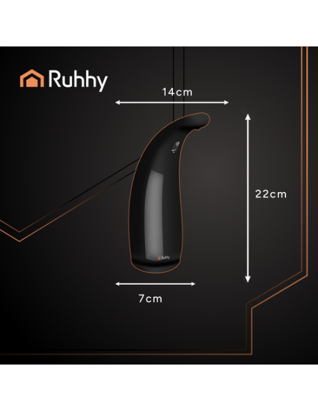 Ruhhy 26076 bekontaktis muilo dozatorius, juodas