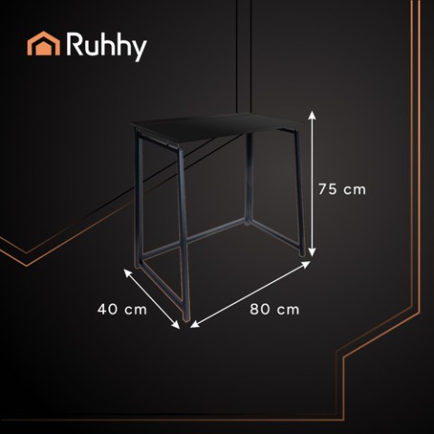 Sulankstomas stalas, medinis, juodas, Ruhhy 26117