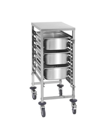 Maitinimo transportavimo vežimėlis 7x GN1/1 konteineriams, keliamoji galia iki 50kg Maitinimo transportavimo vežimėlis 7x GN1/1 konteineriams, keliamoji galia iki 50kg