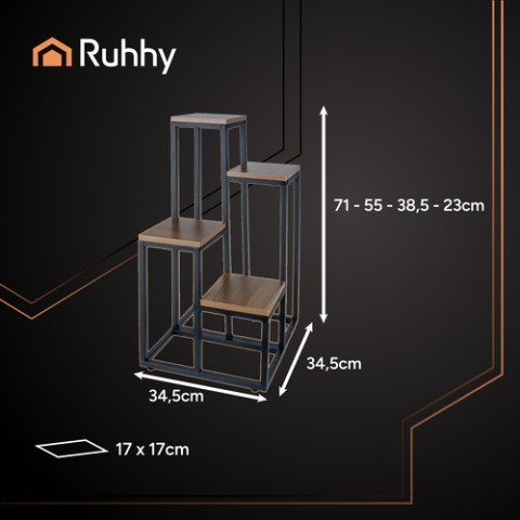 Pastatomas gėlių stovas 69 cm Ruhhy 25997