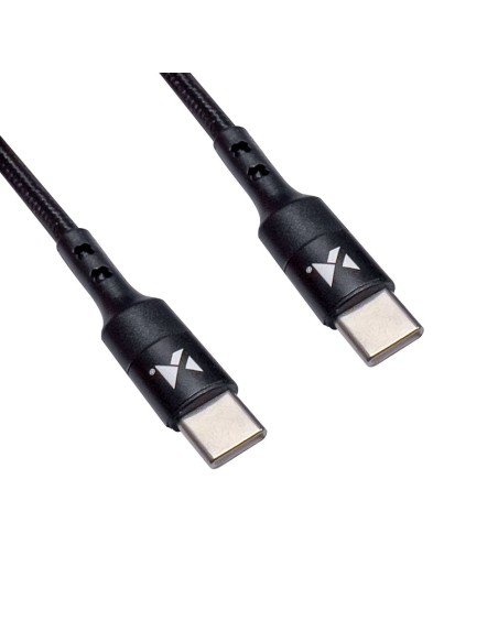 Kabelis USB-C USB-C maitinimo tiekimas 18W 2m juodas Kabelis USB-C USB-C maitinimo tiekimas 18W 2m juodas