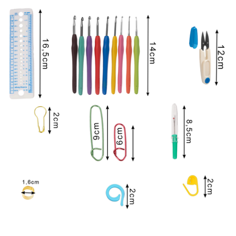 Nėrimo siūlų rinkinys 113 vnt. Maaleo 25885