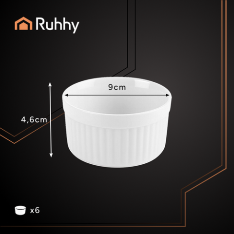 Ramekin - orkaitėje kepamas indas, 6 vnt. Ruhhy 25705