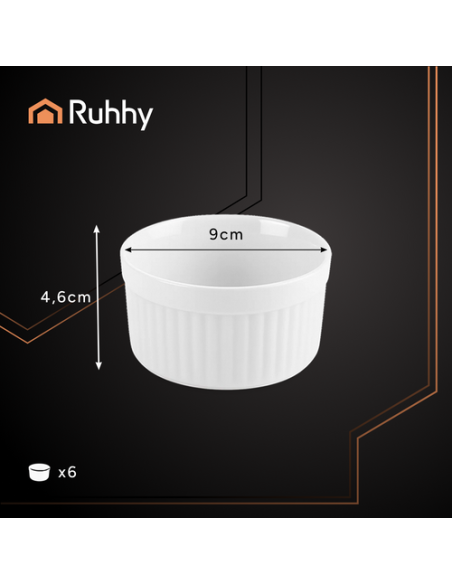 Ramekin - orkaitėje kepamas indas, 6 vnt. Ruhhy 25705