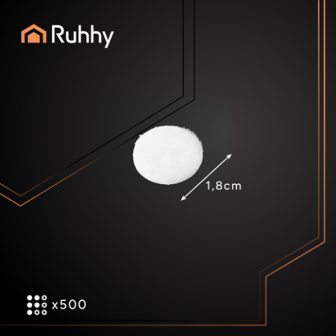 Lipnus lipdukas 18 mm, 500 vnt., baltos spalvos, Ruhhy 25884