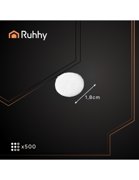 Lipnus lipdukas 18 mm, 500 vnt., baltos spalvos, Ruhhy 25884