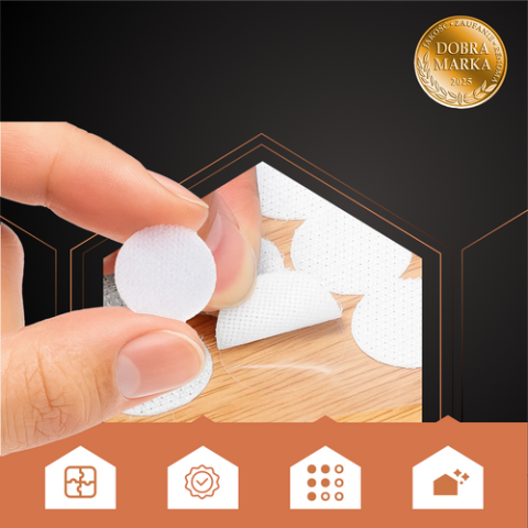 Lipnus lipdukas 18 mm, 500 vnt., baltos spalvos, Ruhhy 25884