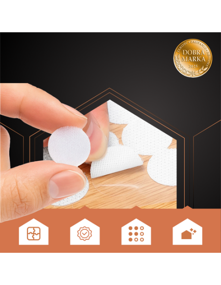 Lipnus lipdukas 18 mm, 500 vnt., baltos spalvos, Ruhhy 25884