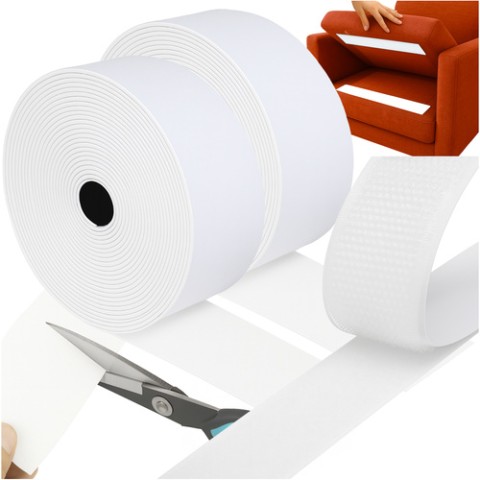 Lipni lipni juosta „Velcro“, 5 m x 5 cm, balta, Ruhhy 25807