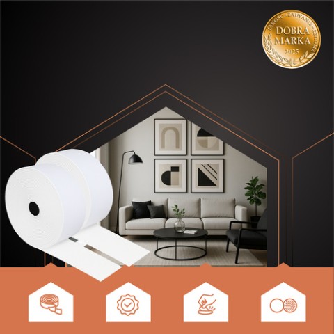 Lipni lipni juosta „Velcro“, 5 m x 5 cm, balta, Ruhhy 25807