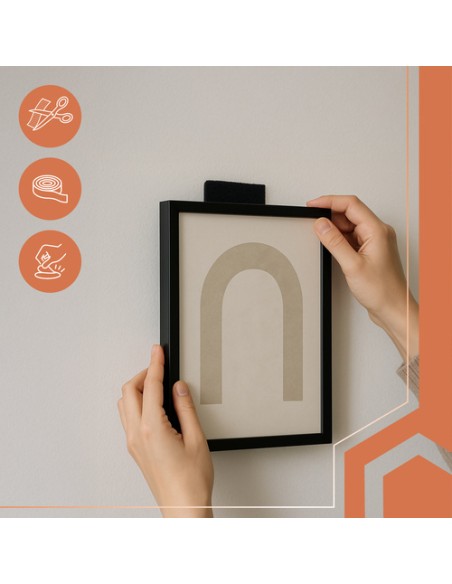 Lipni lipni juosta „Velcro“, 5 m x 5 cm, juoda, Ruhhy 25806