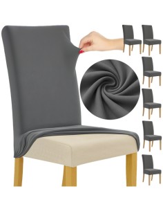 Kėdžių užvalkalai - 6 vnt. tamsiai pilki Ruhhy 25990