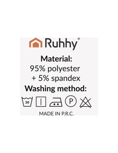 Kėdžių užvalkalai - 6 vnt. tamsiai pilki Ruhhy 25990