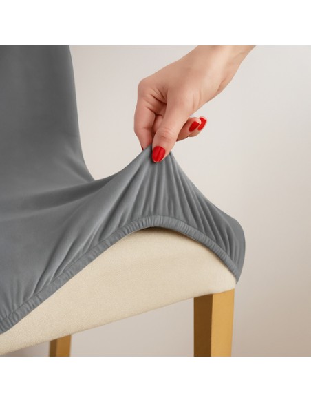 Kėdžių užvalkalai - 6 vnt. tamsiai pilki Ruhhy 25990