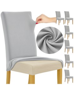 Kėdžių užvalkalai - 6 vnt. šviesiai pilki Ruhhy 25991