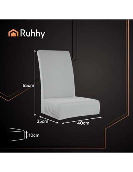 Kėdžių užvalkalai - 6 vnt. šviesiai pilki Ruhhy 25991