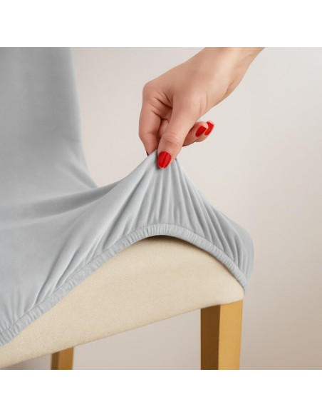 Kėdžių užvalkalai - 6 vnt. šviesiai pilki Ruhhy 25991