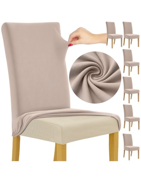 Kėdžių užvalkalai - 6 vnt. smėlio spalvos Ruhhy 25989