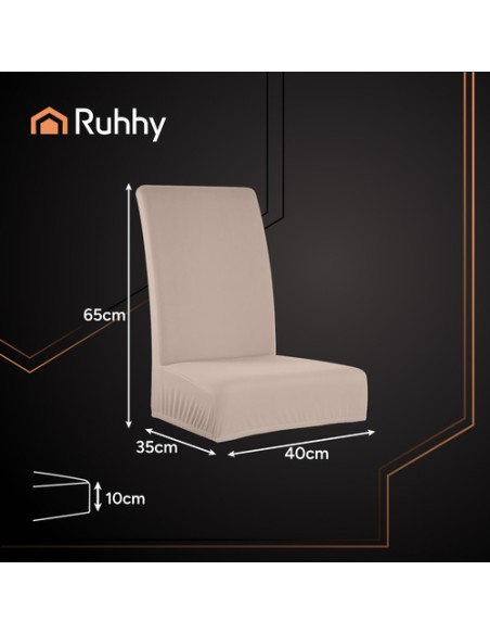 Kėdžių užvalkalai - 6 vnt. smėlio spalvos Ruhhy 25989