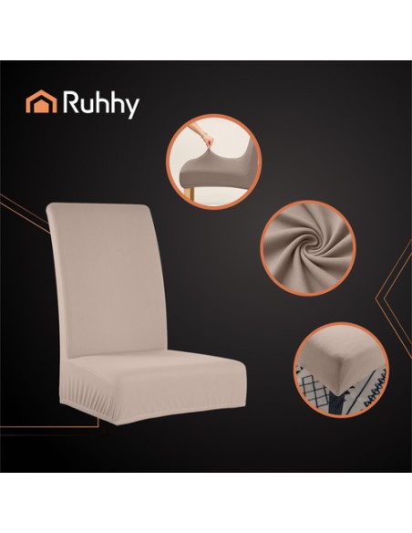 Kėdžių užvalkalai - 6 vnt. smėlio spalvos Ruhhy 25989
