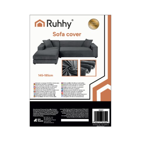 Sofos užvalkalas 145-185 cm tamsiai pilkas Ruhhy 26037