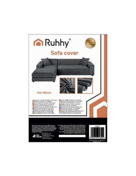 Sofos užvalkalas 145-185 cm tamsiai pilkas Ruhhy 26037