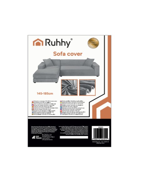 Ruhhy 26035 šviesiai pilkas sofos užvalkalas 145-185cm